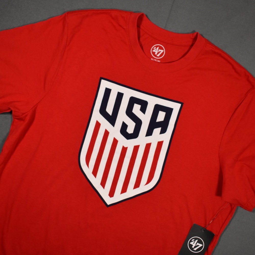 USMNT Crest '47 Brand Tee X-Large Red Cotton/Polyester World Cup